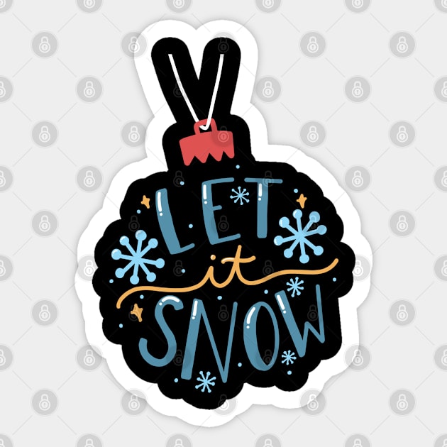 Let it Snow! Sticker by TheMoodyDecor